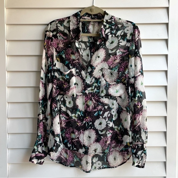 BCBGMAXAZRIA Emma Floral Silk Top - Picture 6 of 13